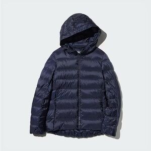 Black Ultra Light Down Puffer Jacket with Hood